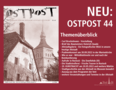 Druckfrisch ab sofort im Handel - Altstadtmagazin OSTPOST Nr. 44